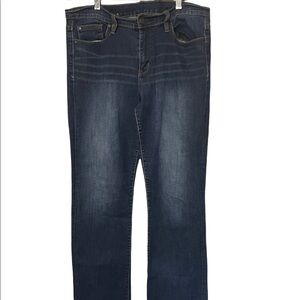 Calvin Klein wide leg size31/29 womens 12 blue denim jeans.Highrise